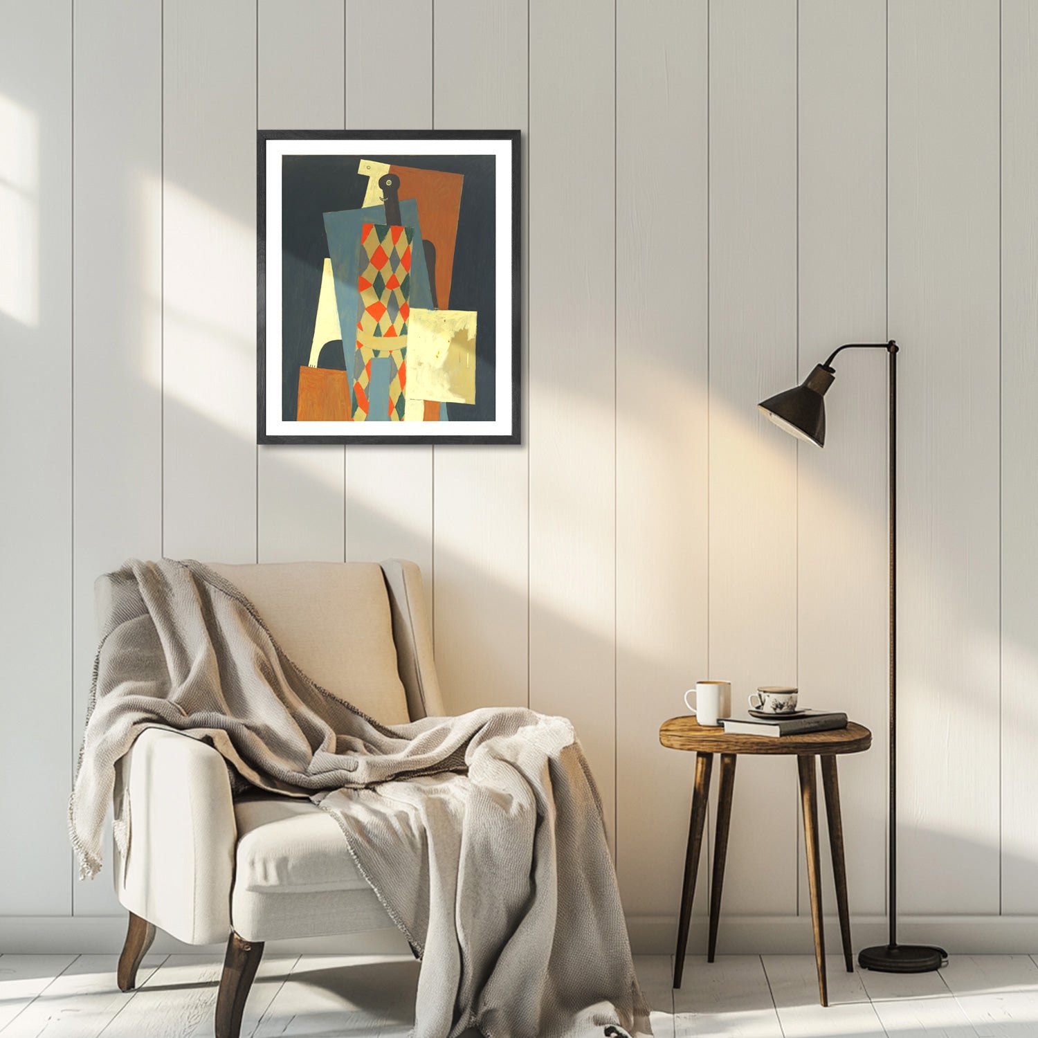 Pablo Picasso Wall Art Harlequin Poster Framed Art