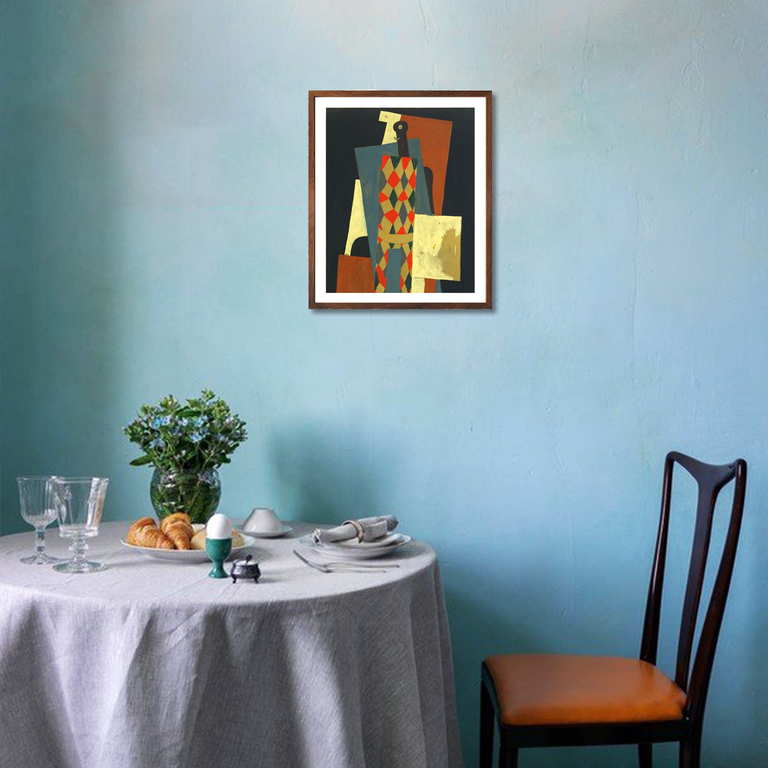 Pablo Picasso Wall Art Harlequin Poster Framed Art