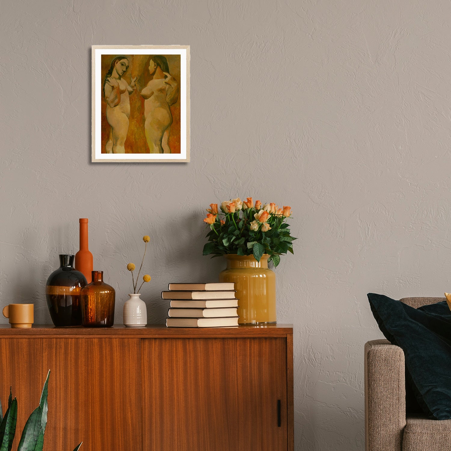 Pablo Picasso Wall Art Two Women Poster Framed Art