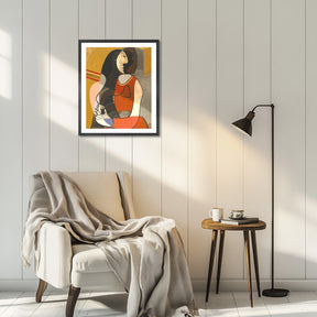 Pablo Picasso Wall Art Seated Woman Poster Framed Art