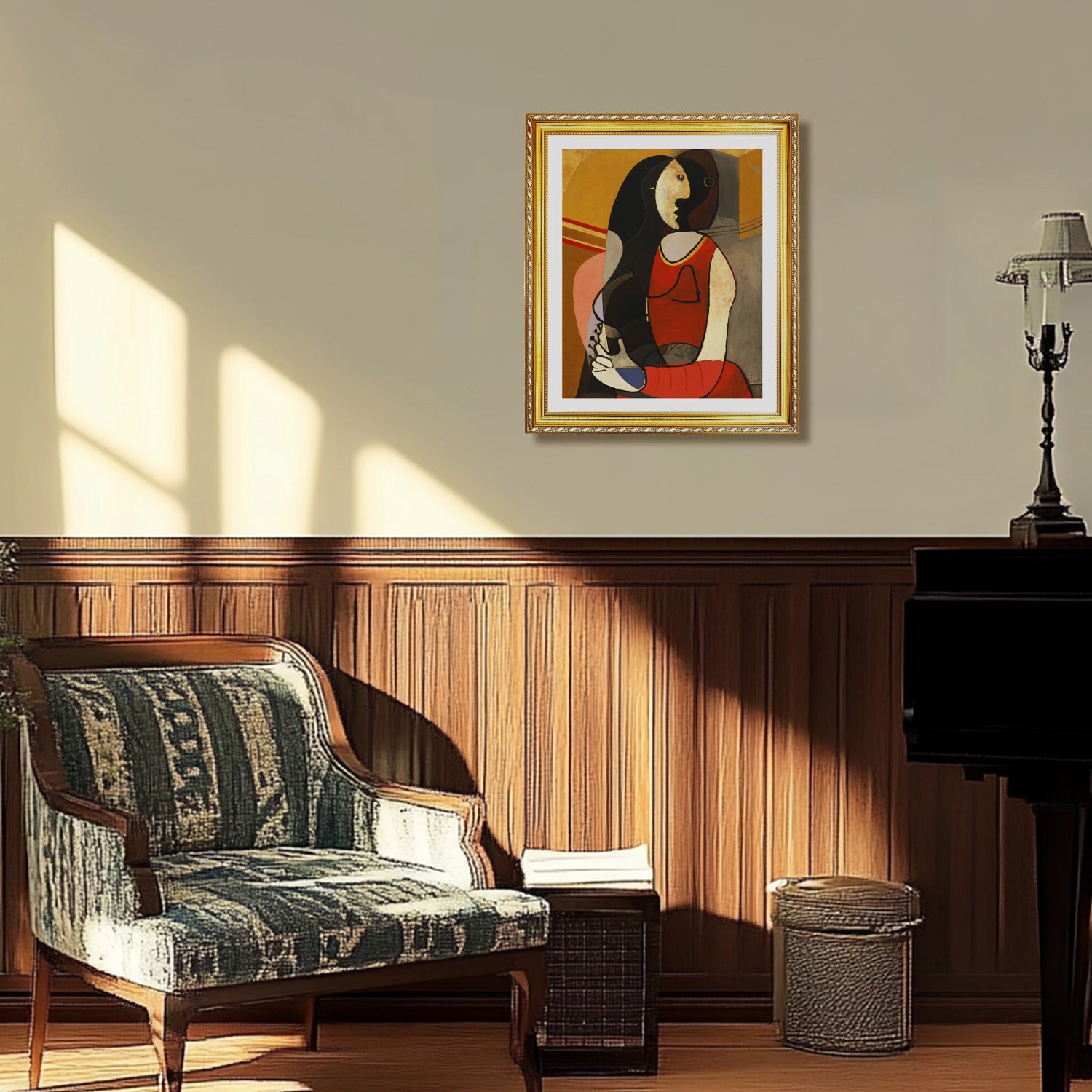 Pablo Picasso Wall Art Seated Woman Poster Framed Art