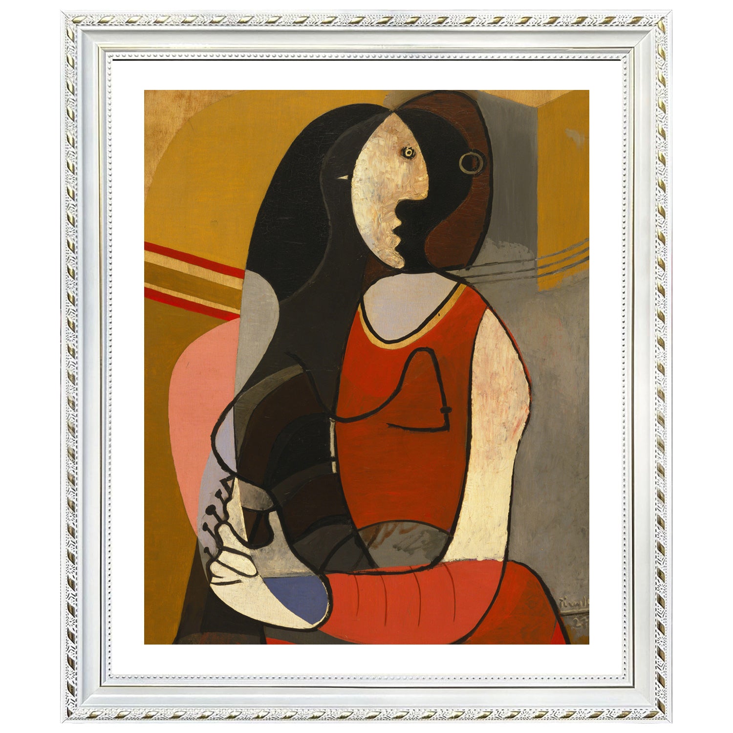 Pablo Picasso Wall Art Seated Woman Poster Framed Art