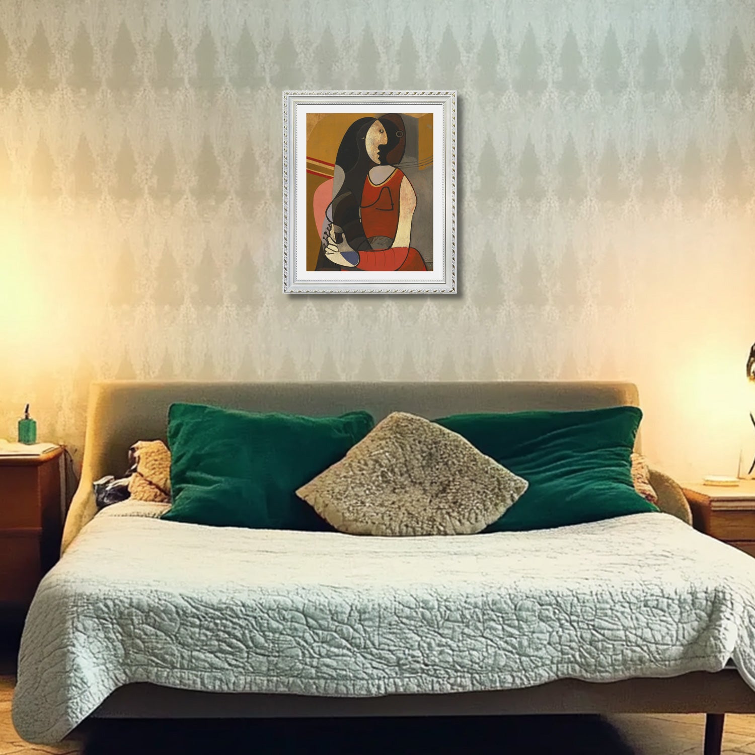 Pablo Picasso Wall Art Seated Woman Poster Framed Art