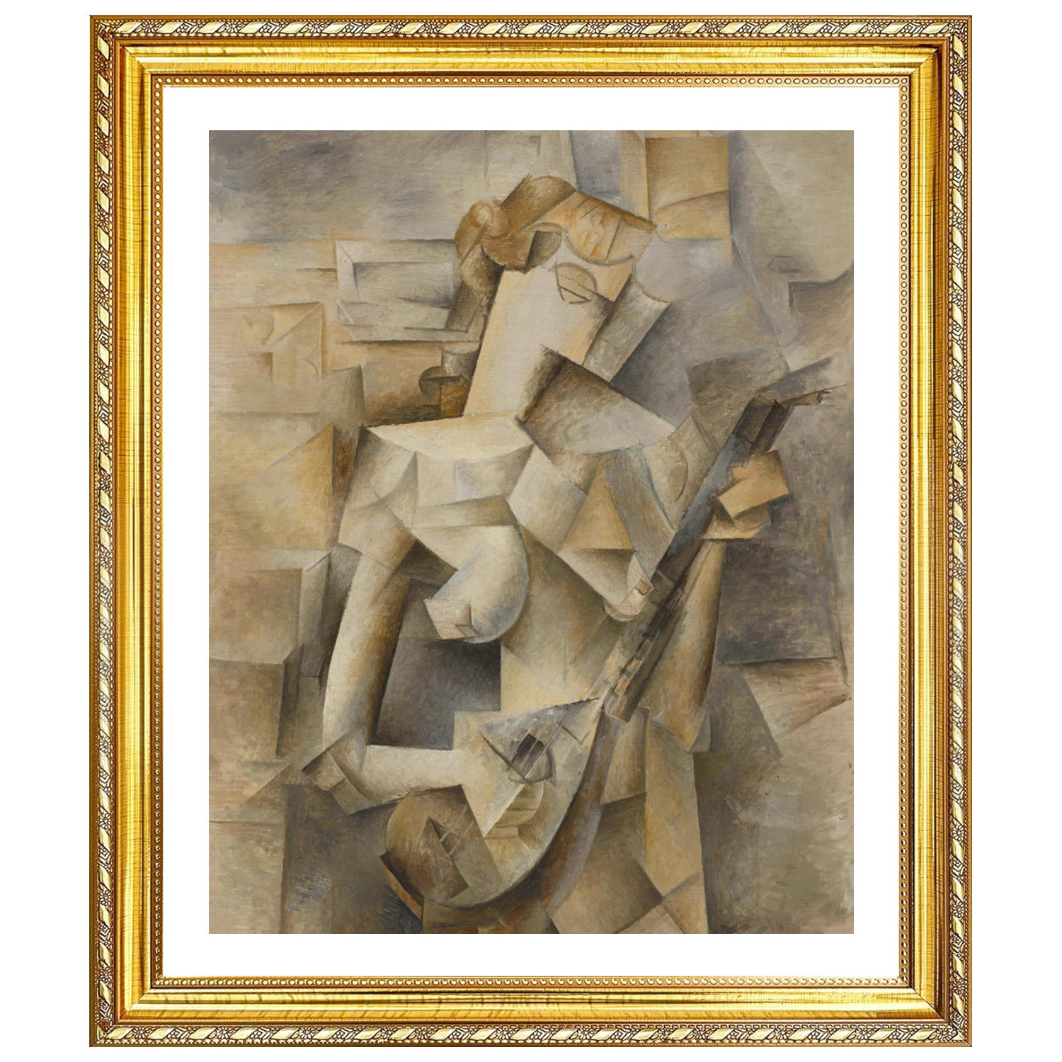 Pablo Picasso Wall Art Girl with a Mandolin Poster Framed Art
