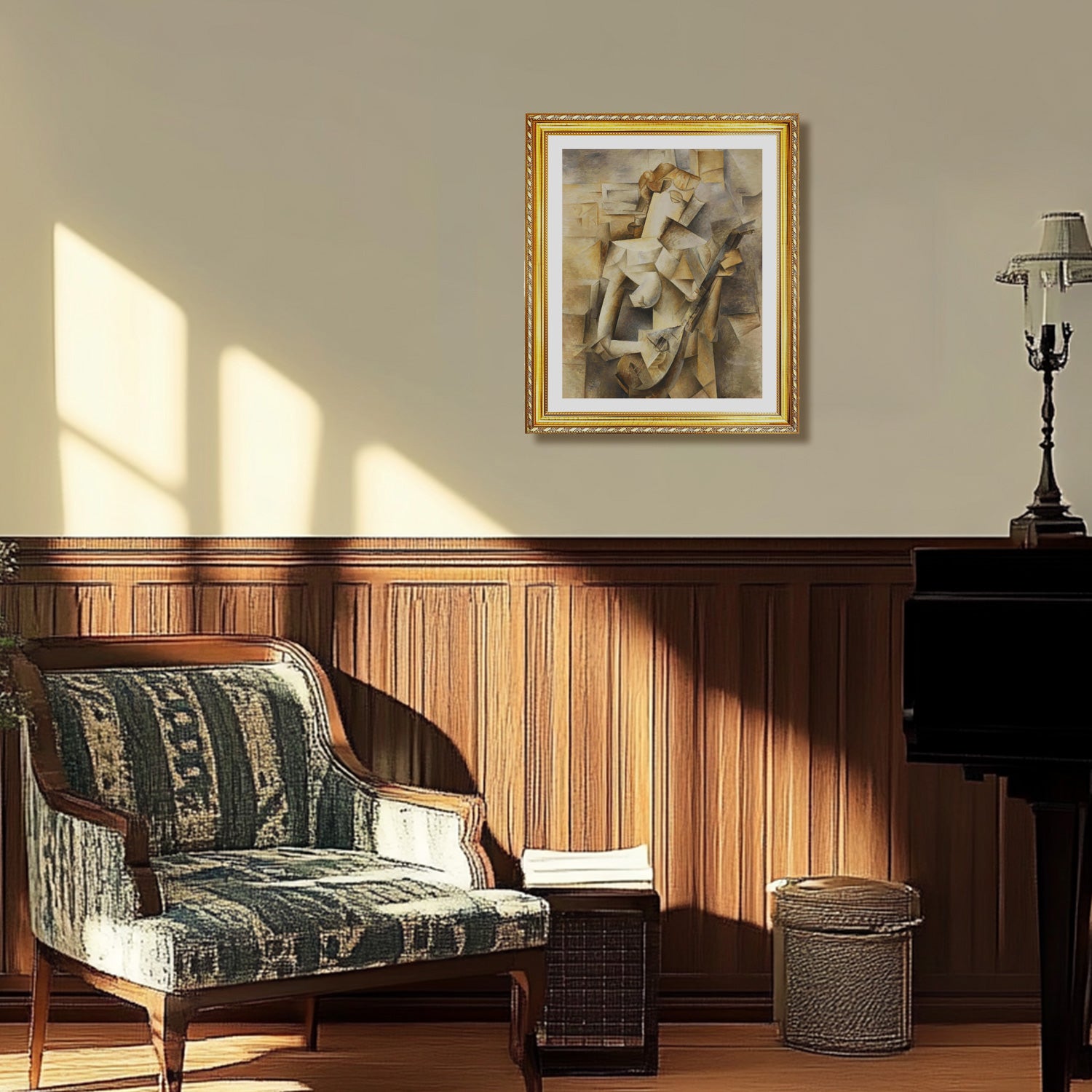 Pablo Picasso Wall Art Girl with a Mandolin Poster Framed Art