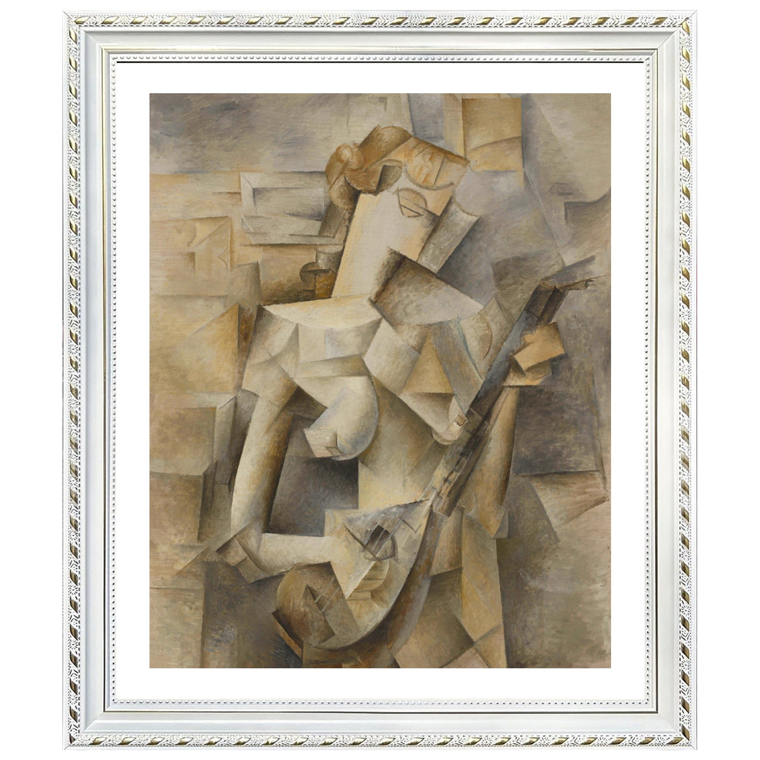 Pablo Picasso Wall Art Girl with a Mandolin Poster Framed Art