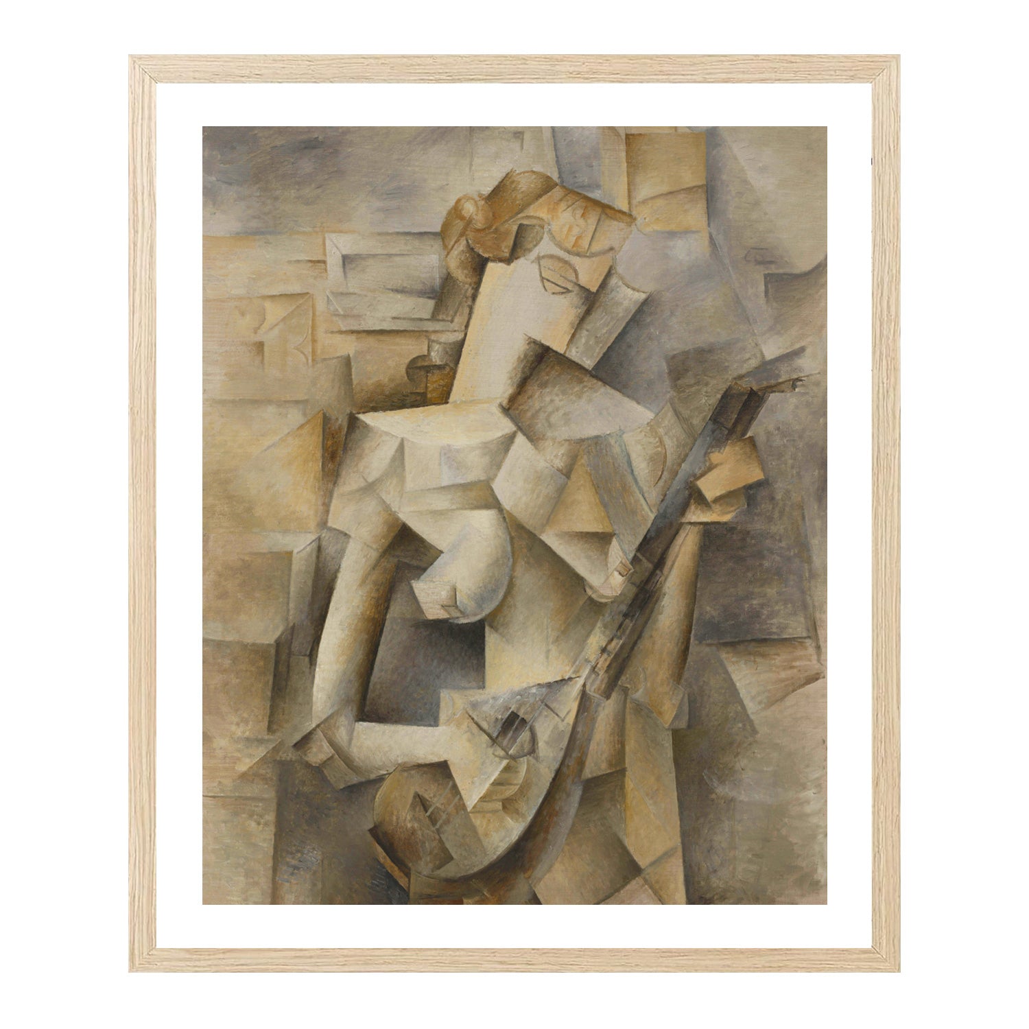 Pablo Picasso Wall Art Girl with a Mandolin Poster Framed Art