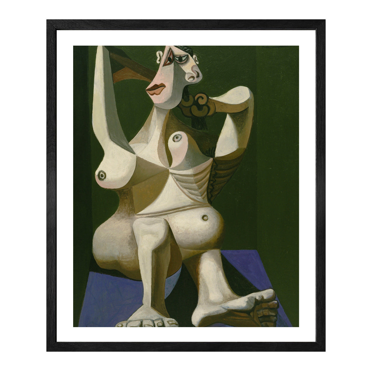 Pablo Picasso Wall Art Woman Dressing Hair Poster Framed Art