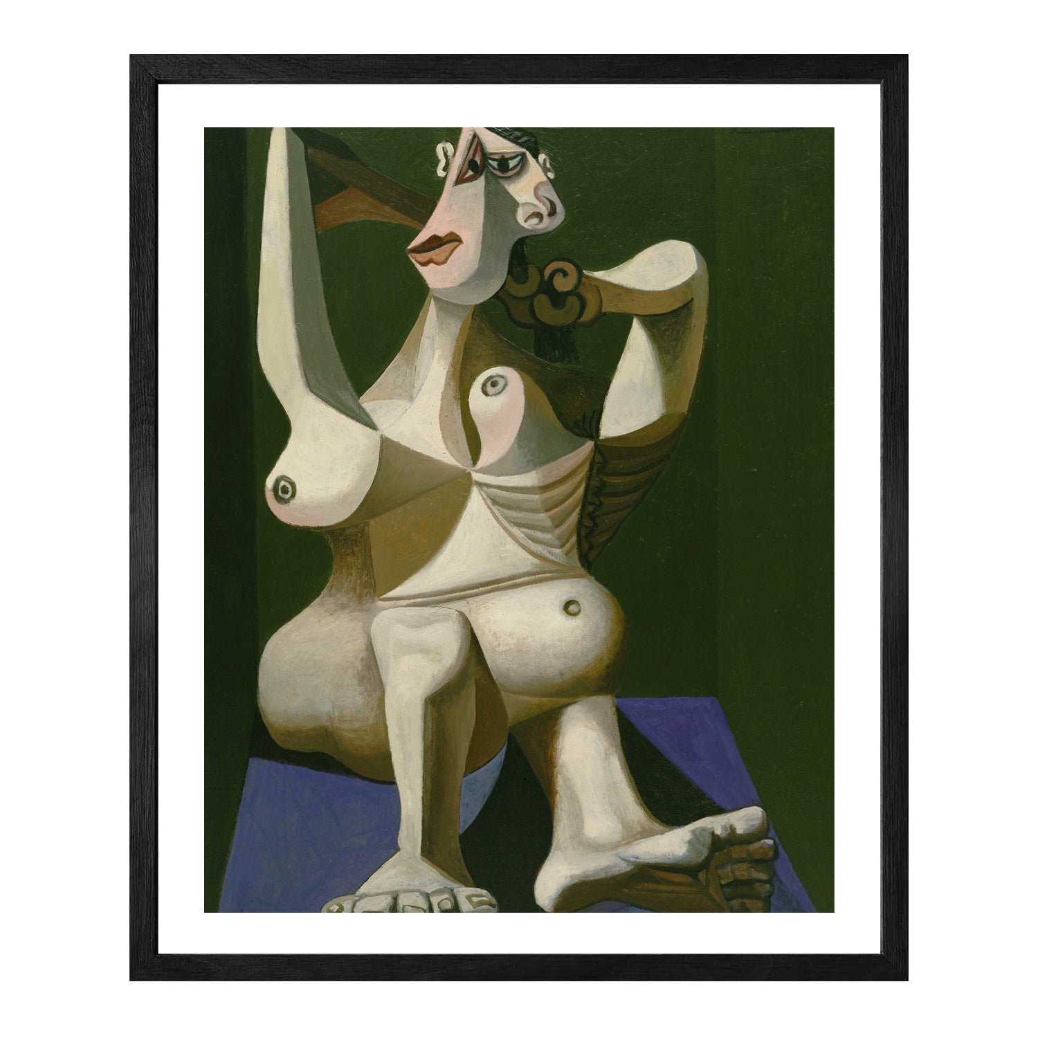 Pablo Picasso Wall Art Woman Dressing Hair Poster Framed Art