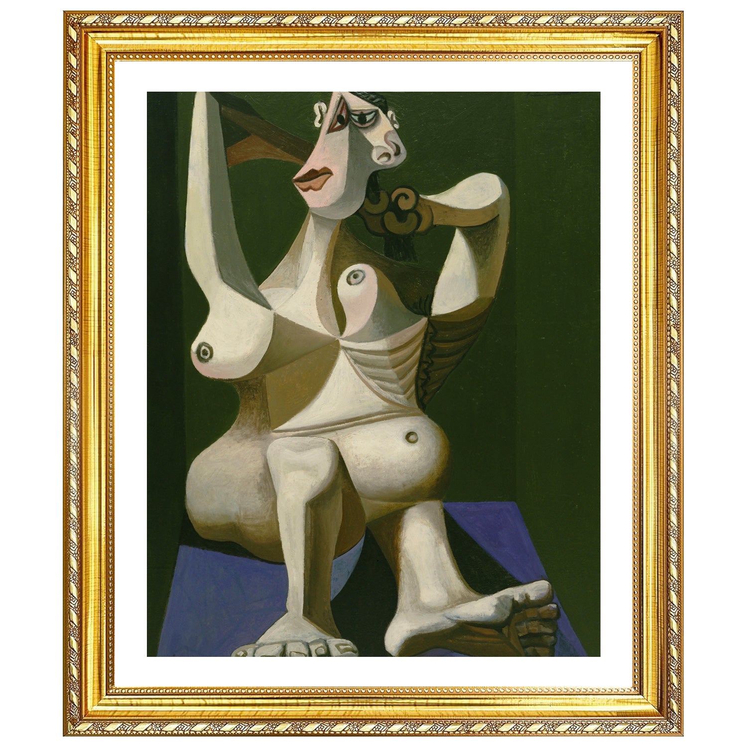 Pablo Picasso Wall Art Woman Dressing Hair Poster Framed Art