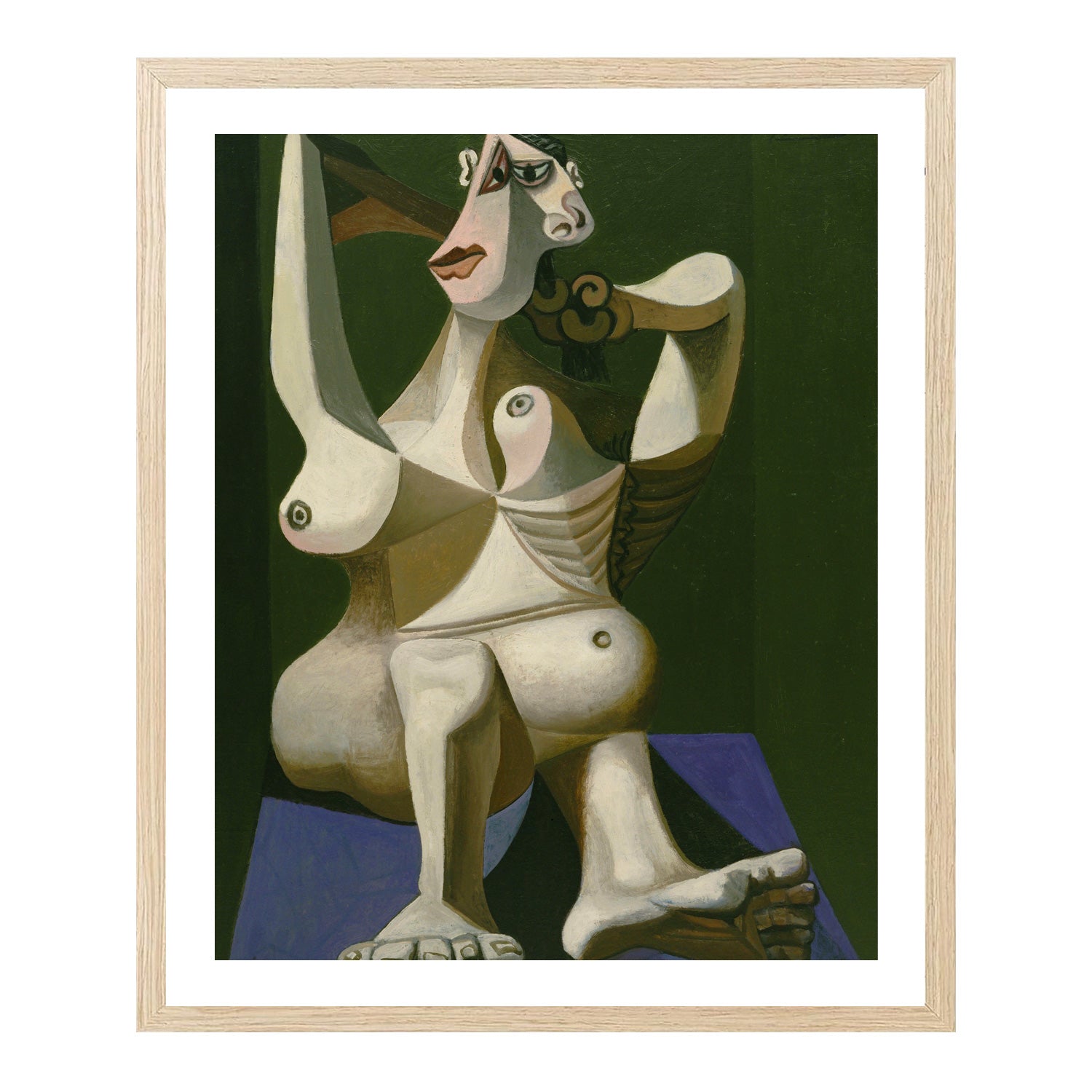 Pablo Picasso Wall Art Woman Dressing Hair Poster Framed Art