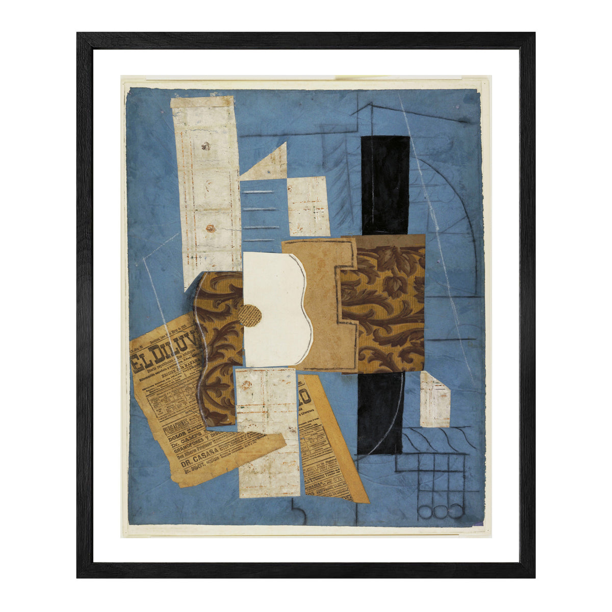 Pablo Picasso Wall Art Guitar Poster Framed Art