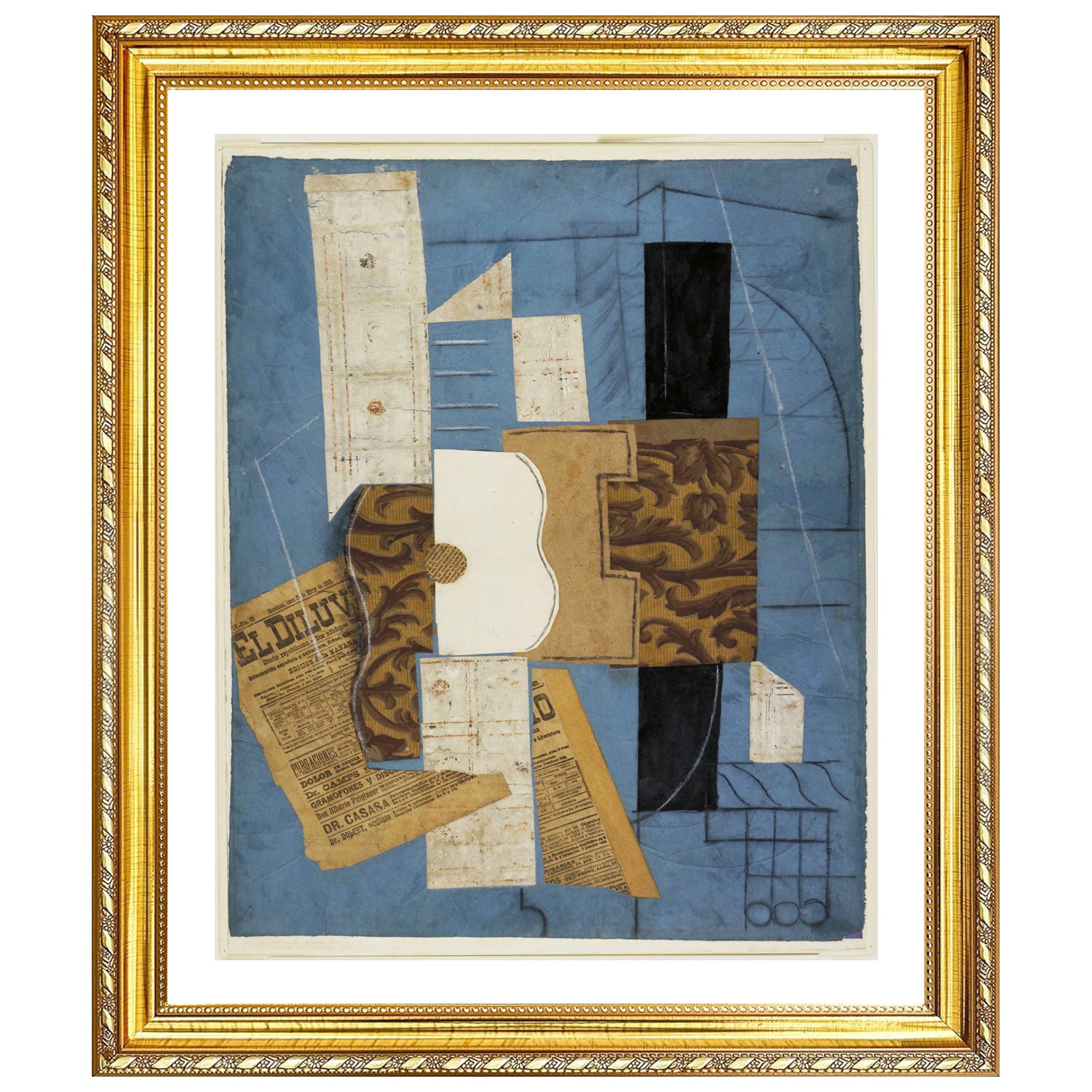 Pablo Picasso Wall Art Guitar Poster Framed Art