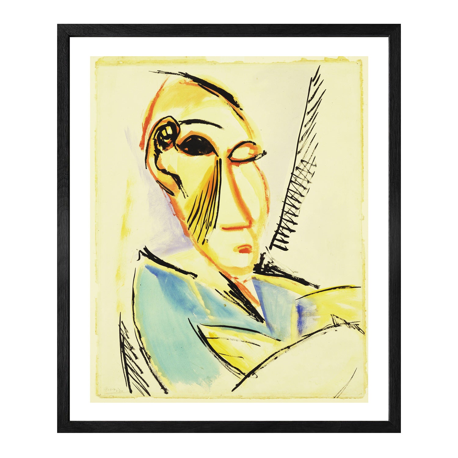 Pablo Picasso Wall Art Head of the Medical Student Poster Framed Art