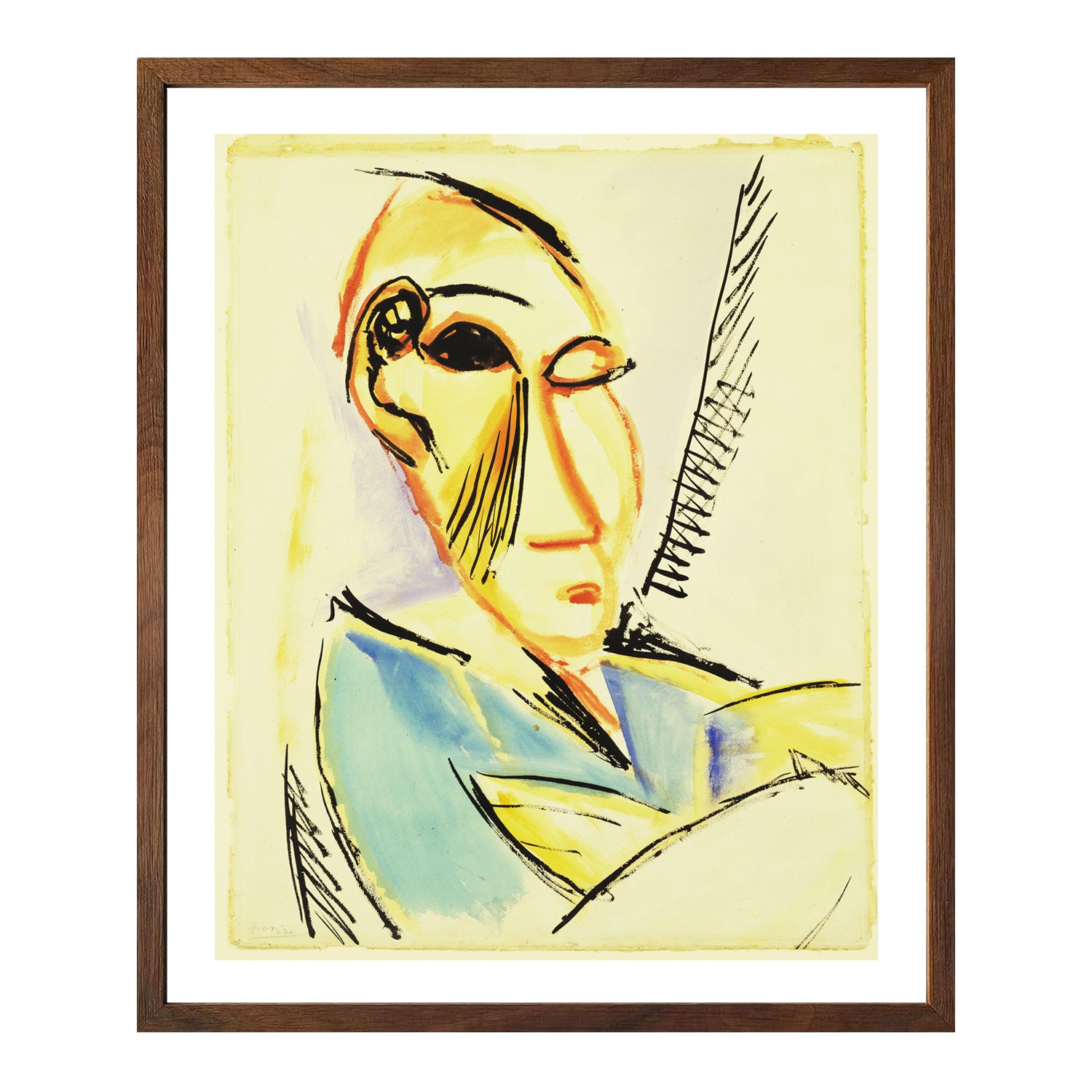 Pablo Picasso Wall Art Head of the Medical Student Poster Framed Art