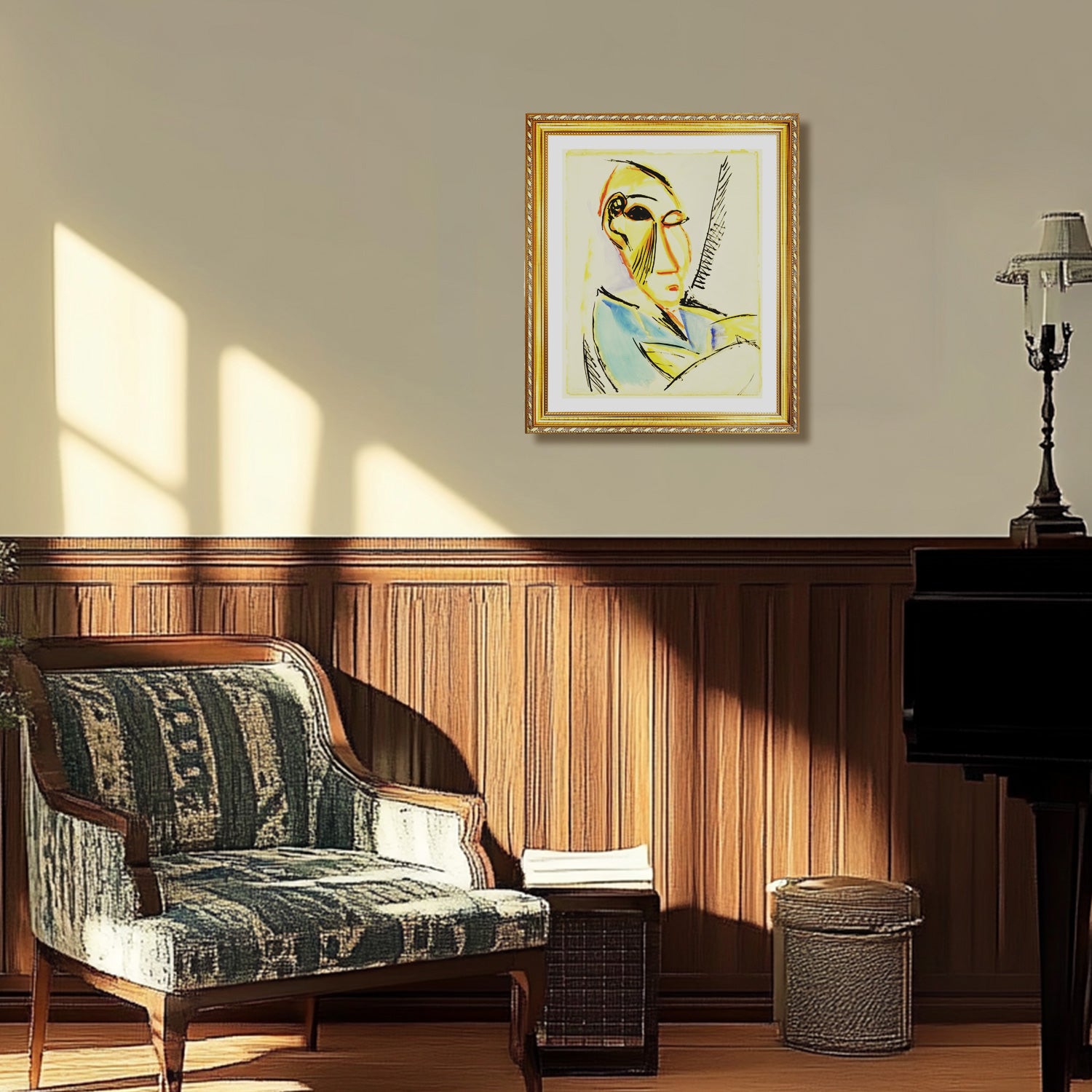 Pablo Picasso Wall Art Head of the Medical Student Poster Framed Art