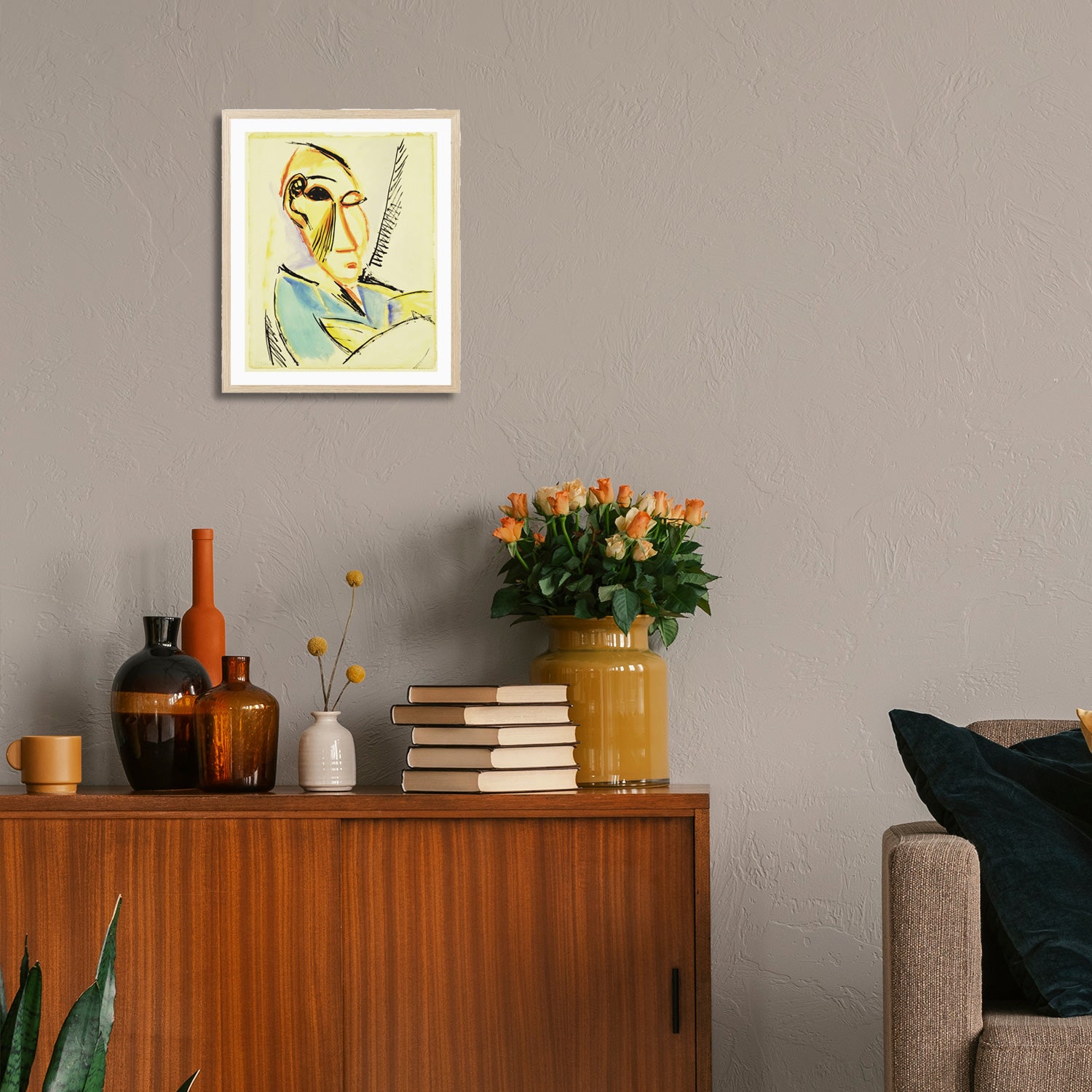 Pablo Picasso Wall Art Head of the Medical Student Poster Framed Art