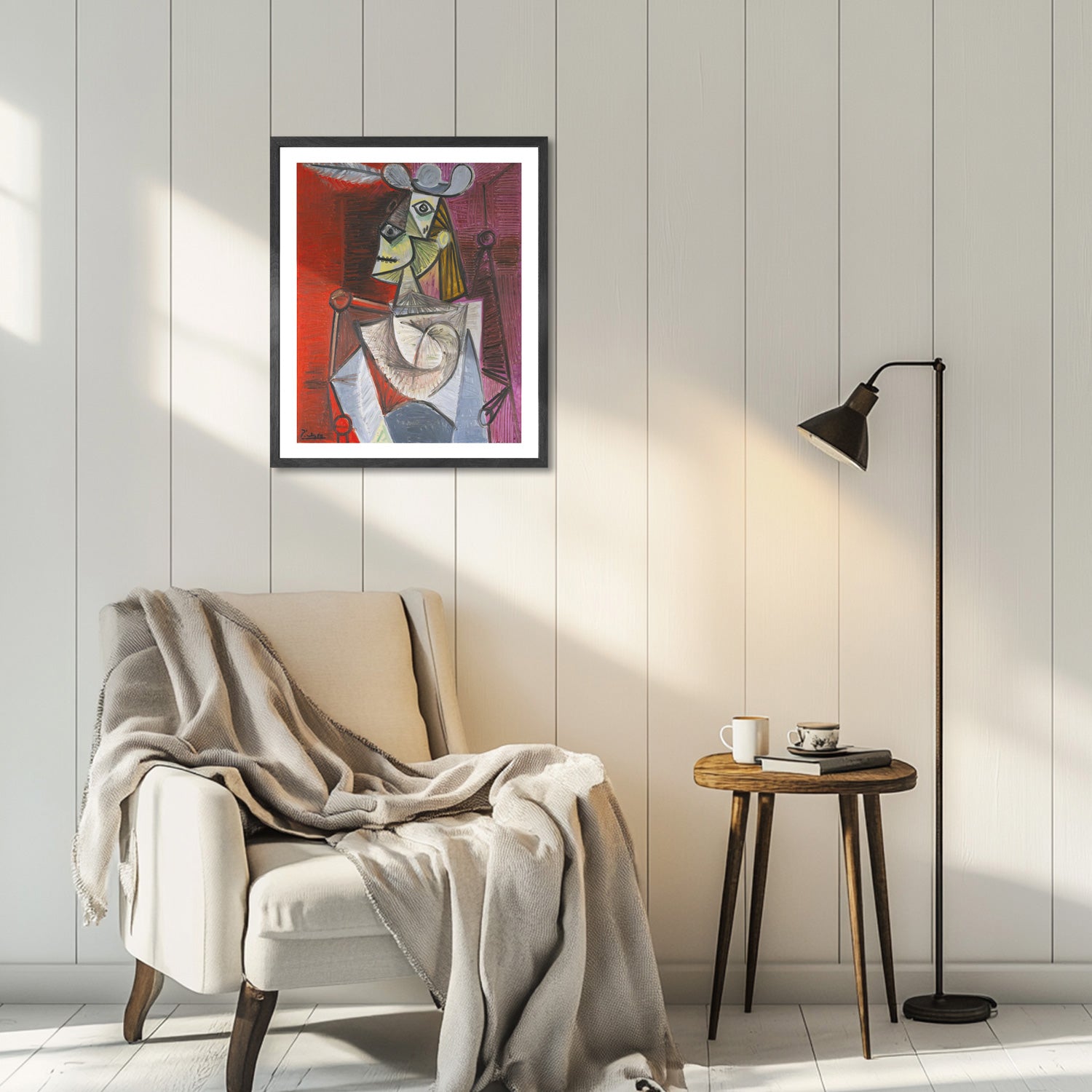 Pablo Picasso Wall Art Woman in an Armchair Poster Framed Art
