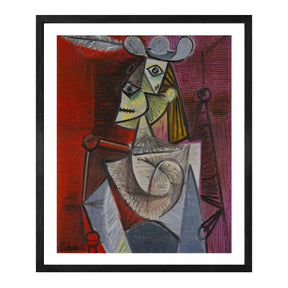 Pablo Picasso Wall Art Woman in an Armchair Poster Framed Art