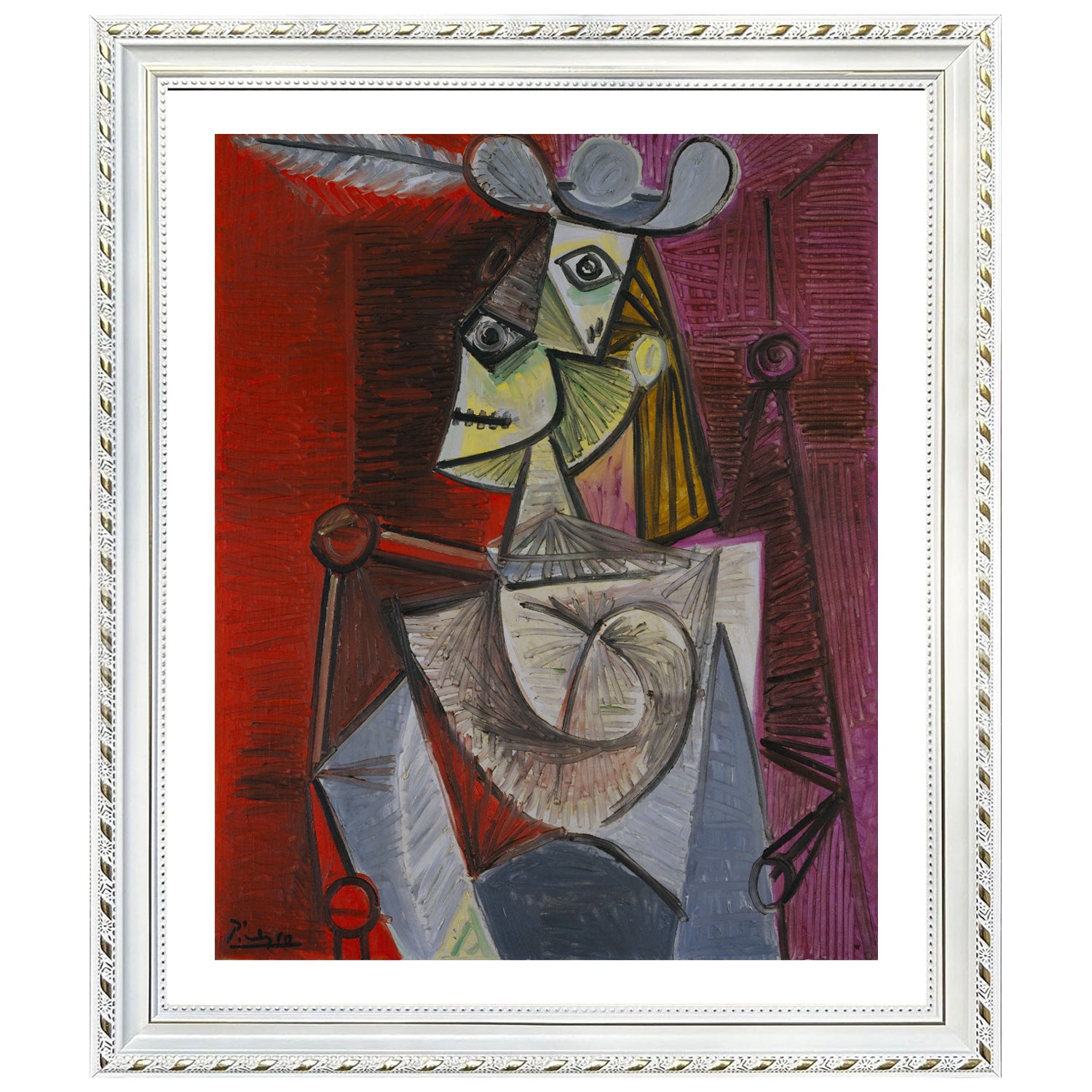 Pablo Picasso Wall Art Woman in an Armchair Poster Framed Art