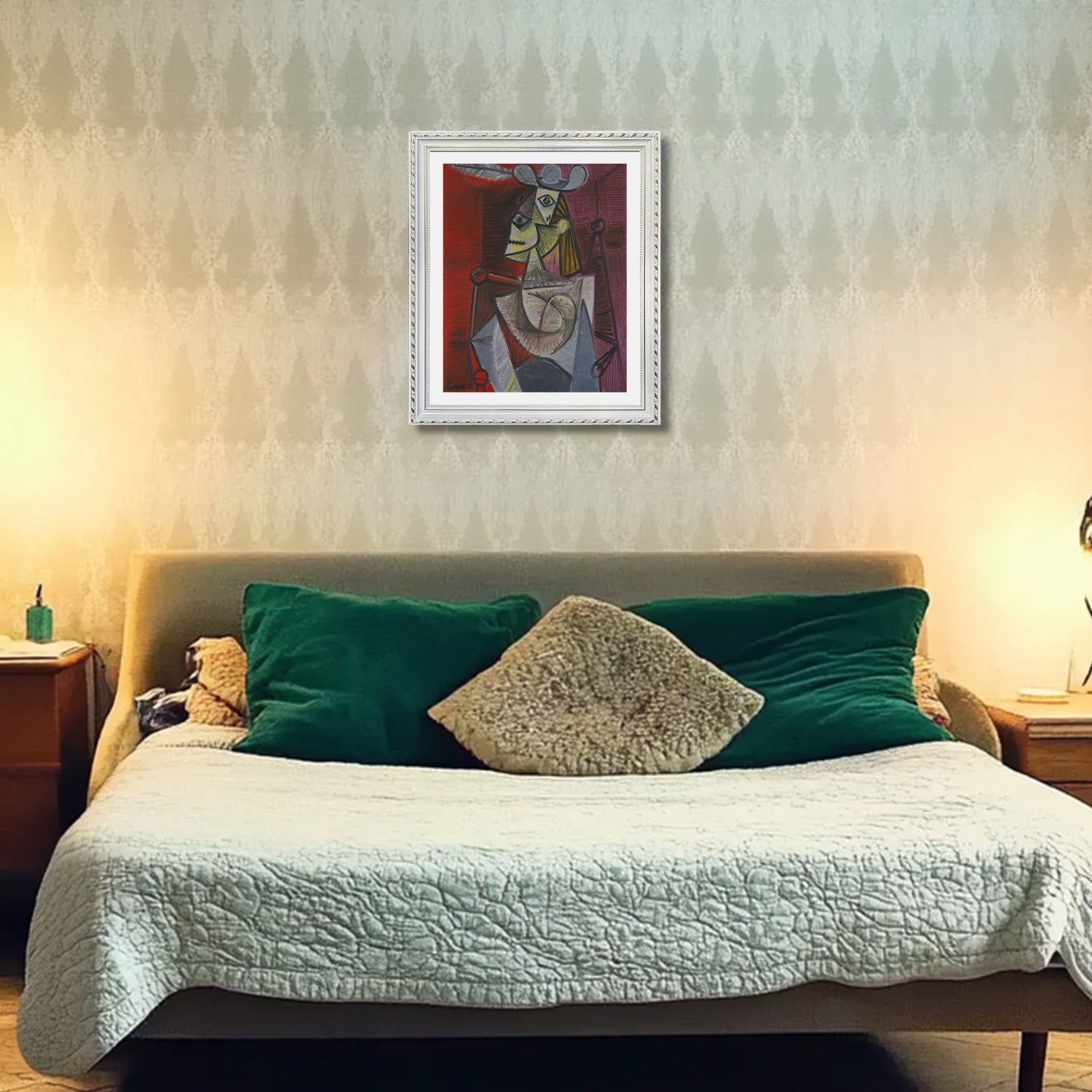 Pablo Picasso Wall Art Woman in an Armchair Poster Framed Art