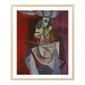 Pablo Picasso Wall Art Woman in an Armchair Poster Framed Art