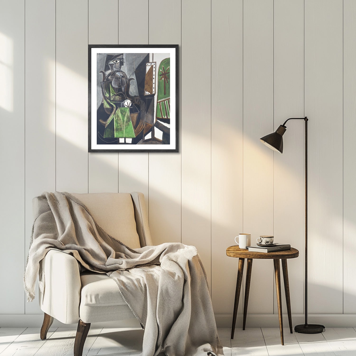 Pablo Picasso Wall Art Seating Woman Poster Framed Art