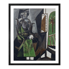Pablo Picasso Wall Art Seating Woman Poster Framed Art