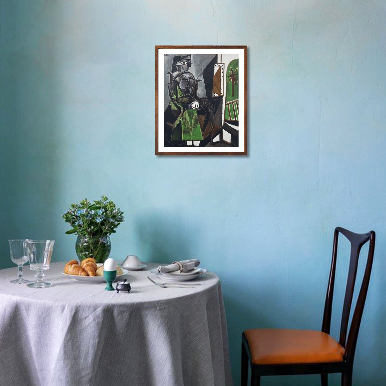 Pablo Picasso Wall Art Seating Woman Poster Framed Art