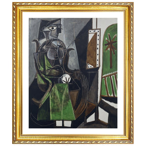 Pablo Picasso Wall Art Seating Woman Poster Framed Art