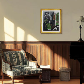 Pablo Picasso Wall Art Seating Woman Poster Framed Art