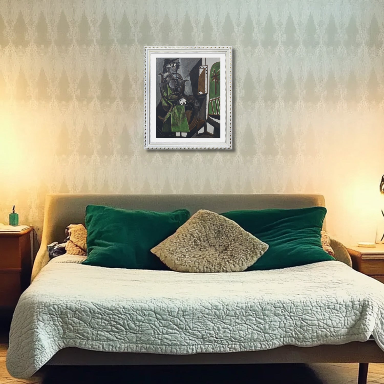 Pablo Picasso Wall Art Seating Woman Poster Framed Art