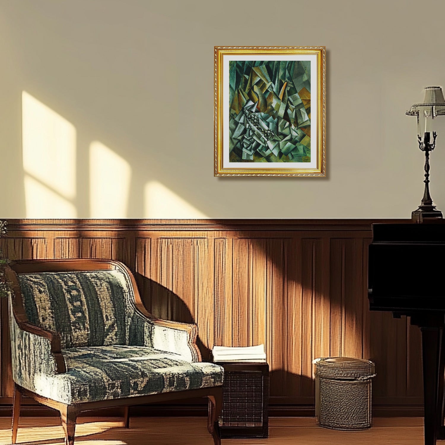 Pablo Picasso Wall Art Still Life with Liquer Bottle Poster Framed Art