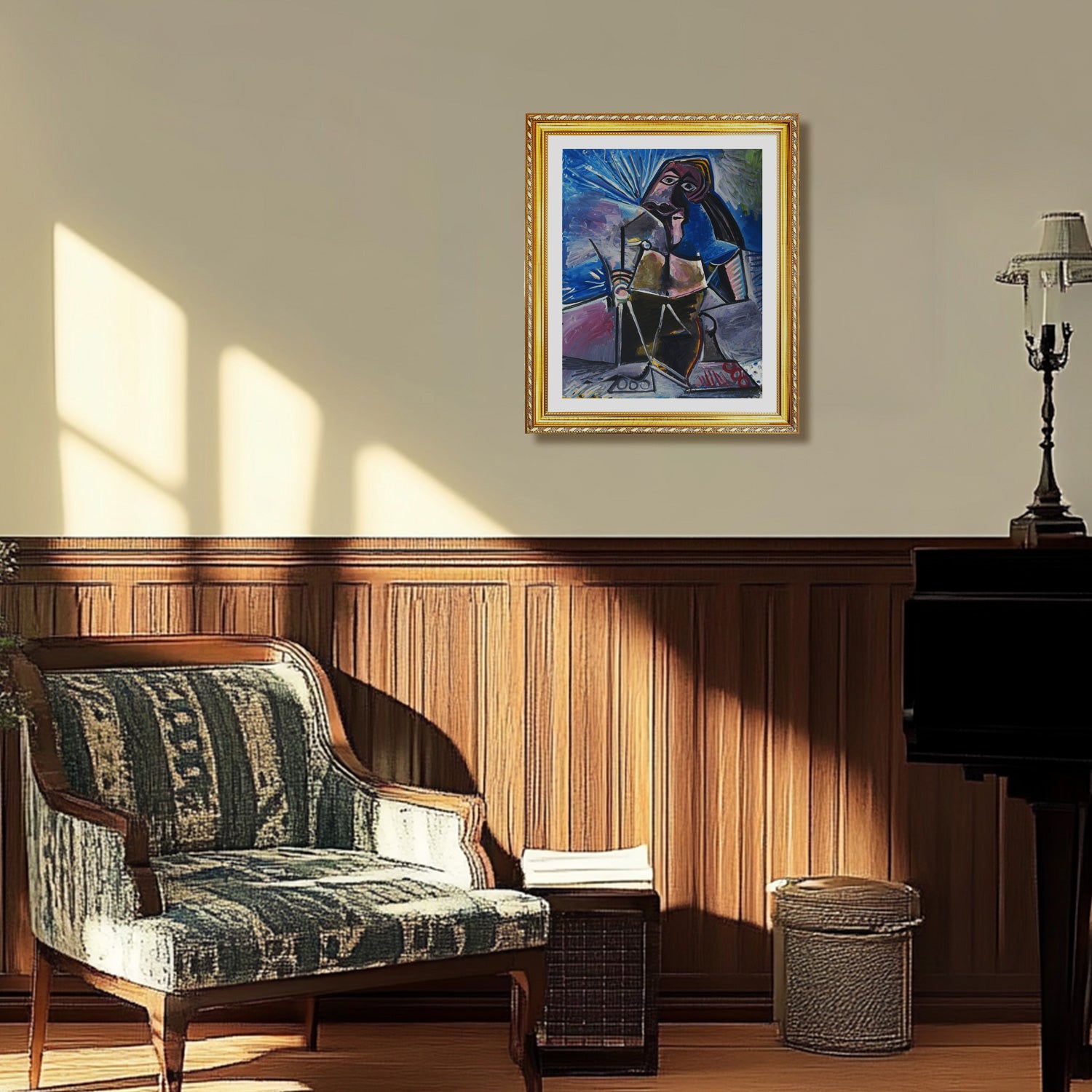 Pablo Picasso Wall Art Man At Work Poster Framed Art