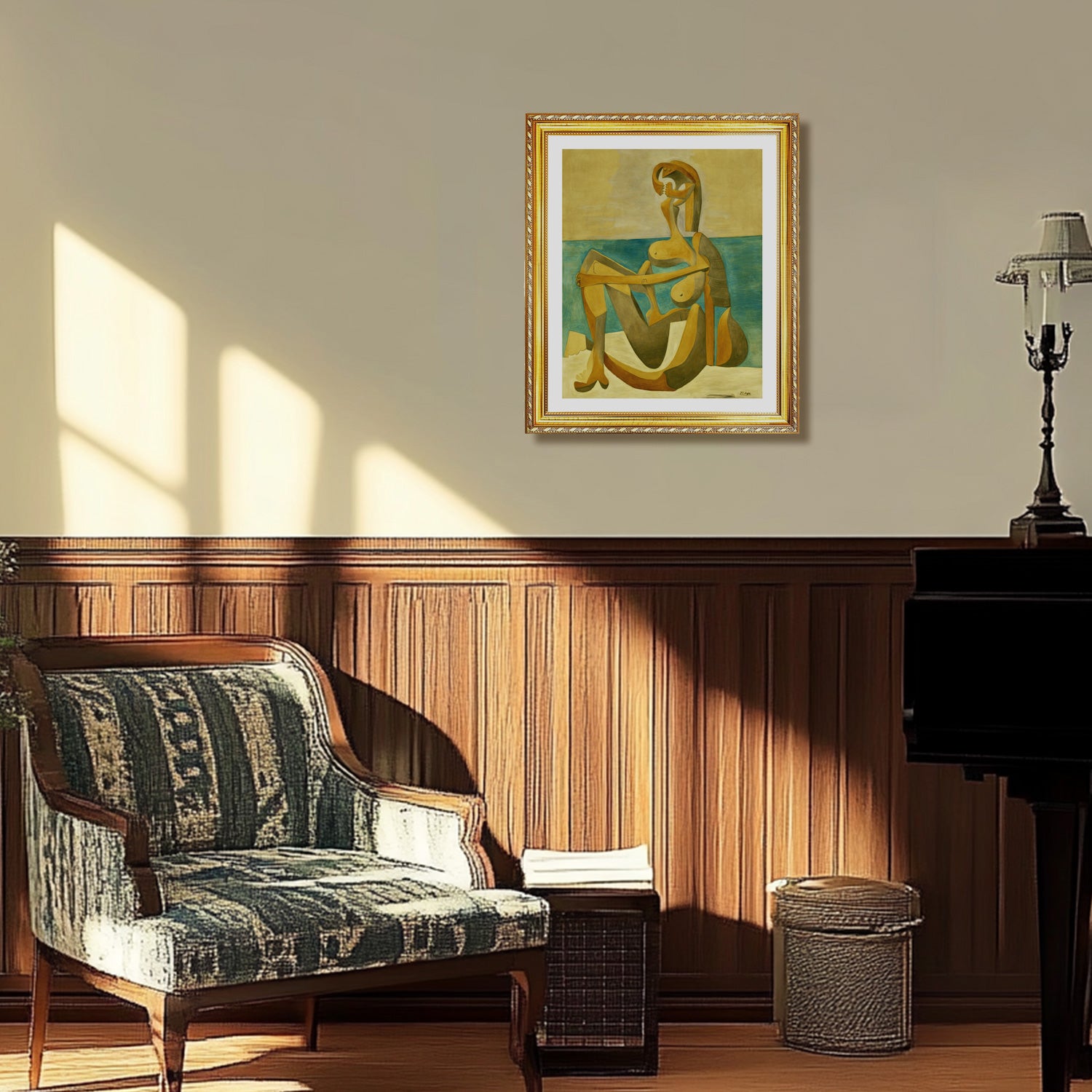 Pablo Picasso Wall Art Seated Bather Poster Framed Art