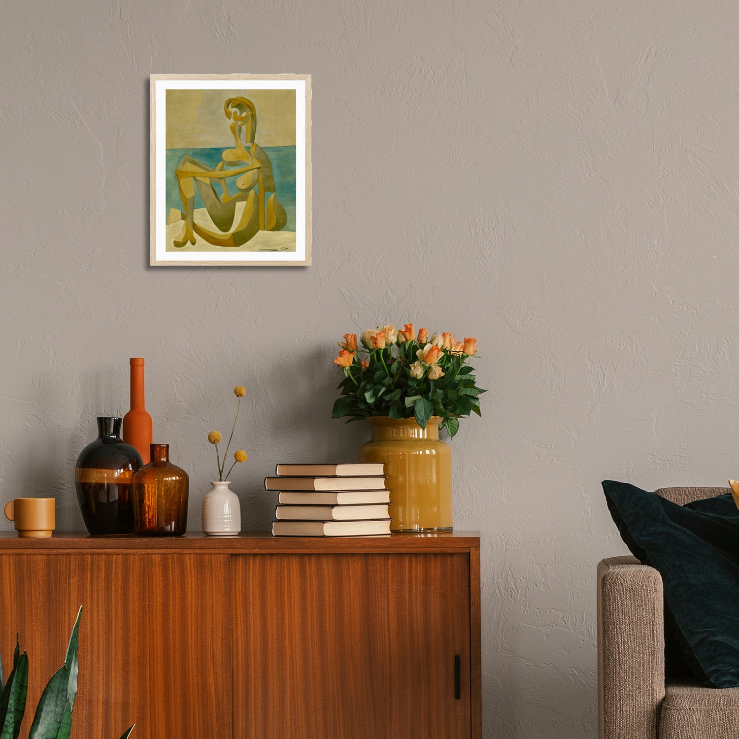 Pablo Picasso Wall Art Seated Bather Poster Framed Art