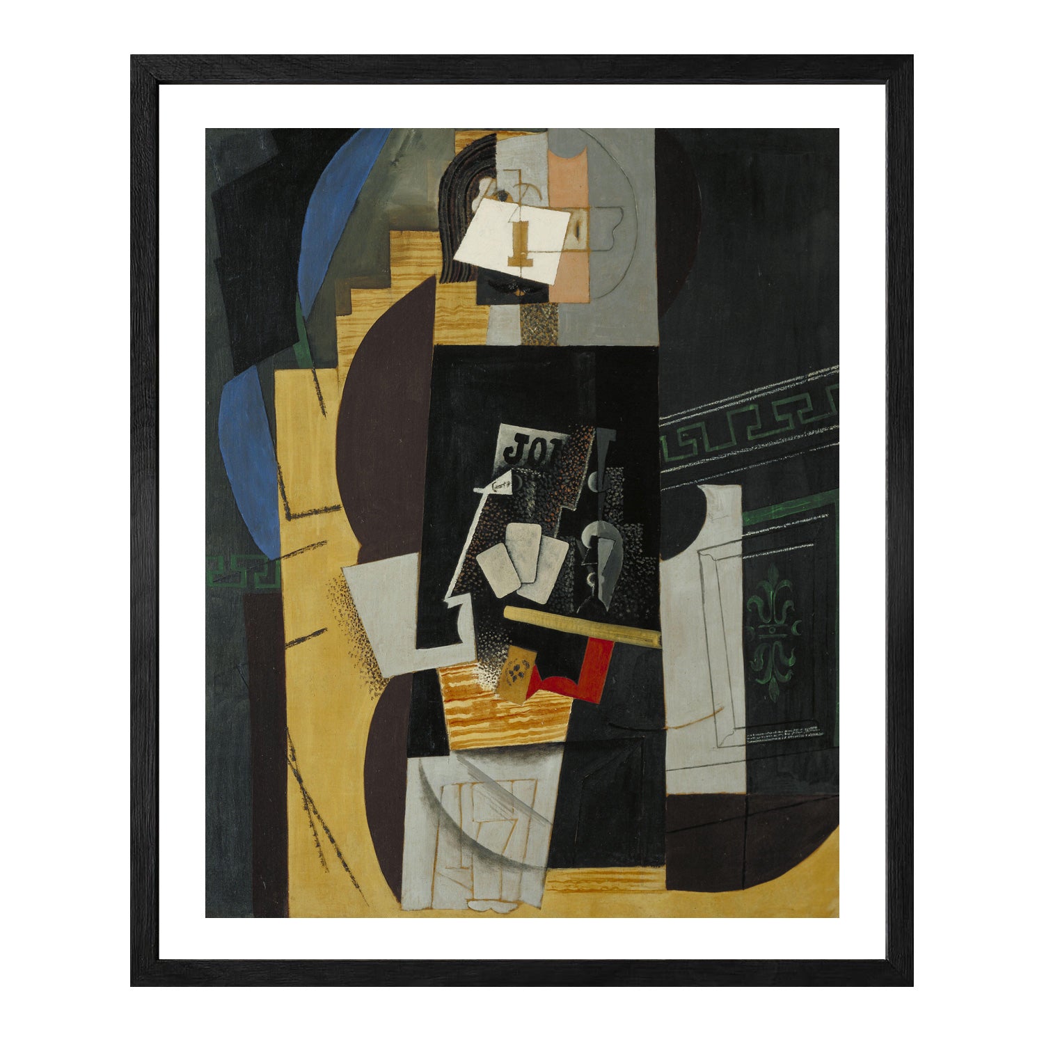 Pablo Picasso Wall Art Card Player Poster Framed Art