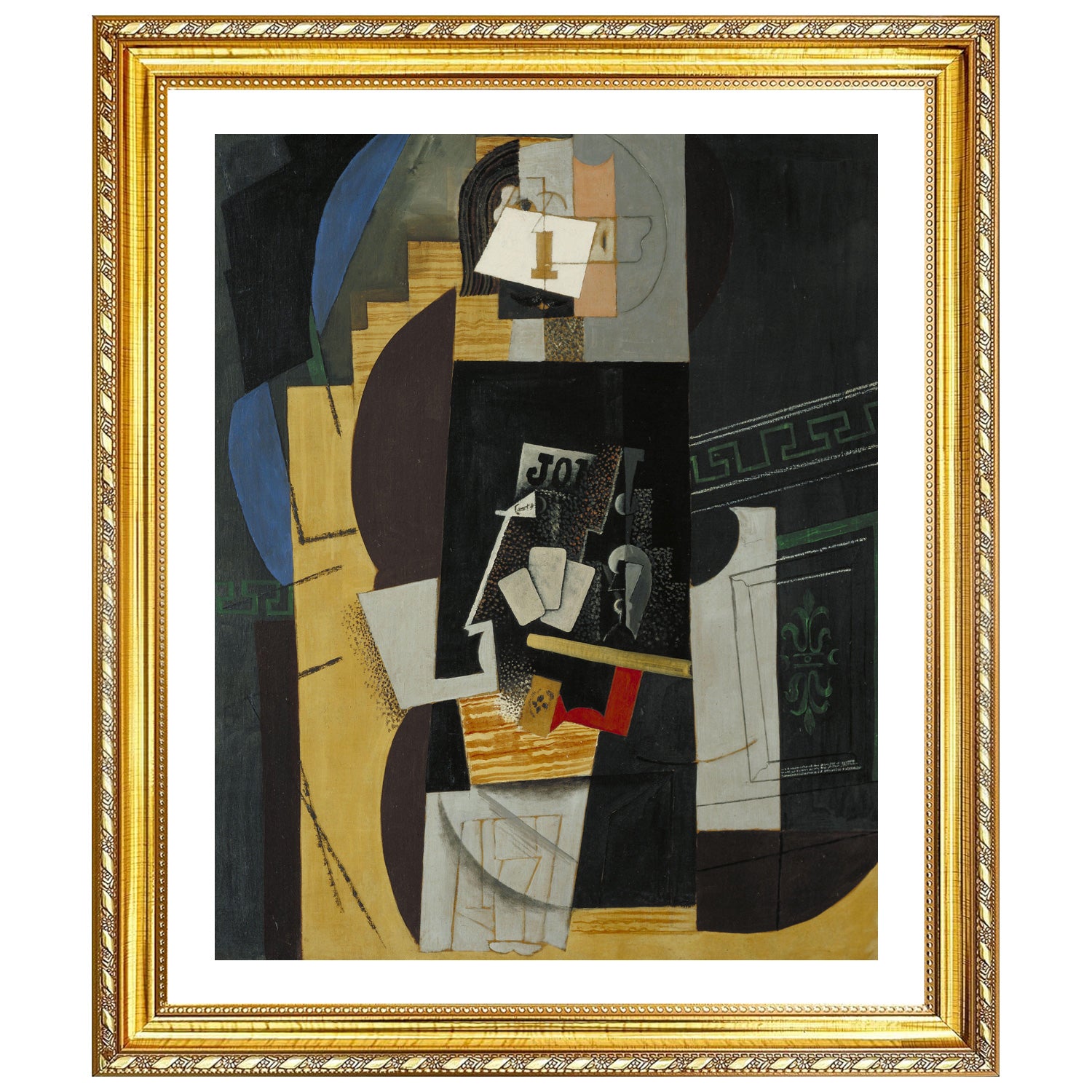 Pablo Picasso Wall Art Card Player Poster Framed Art