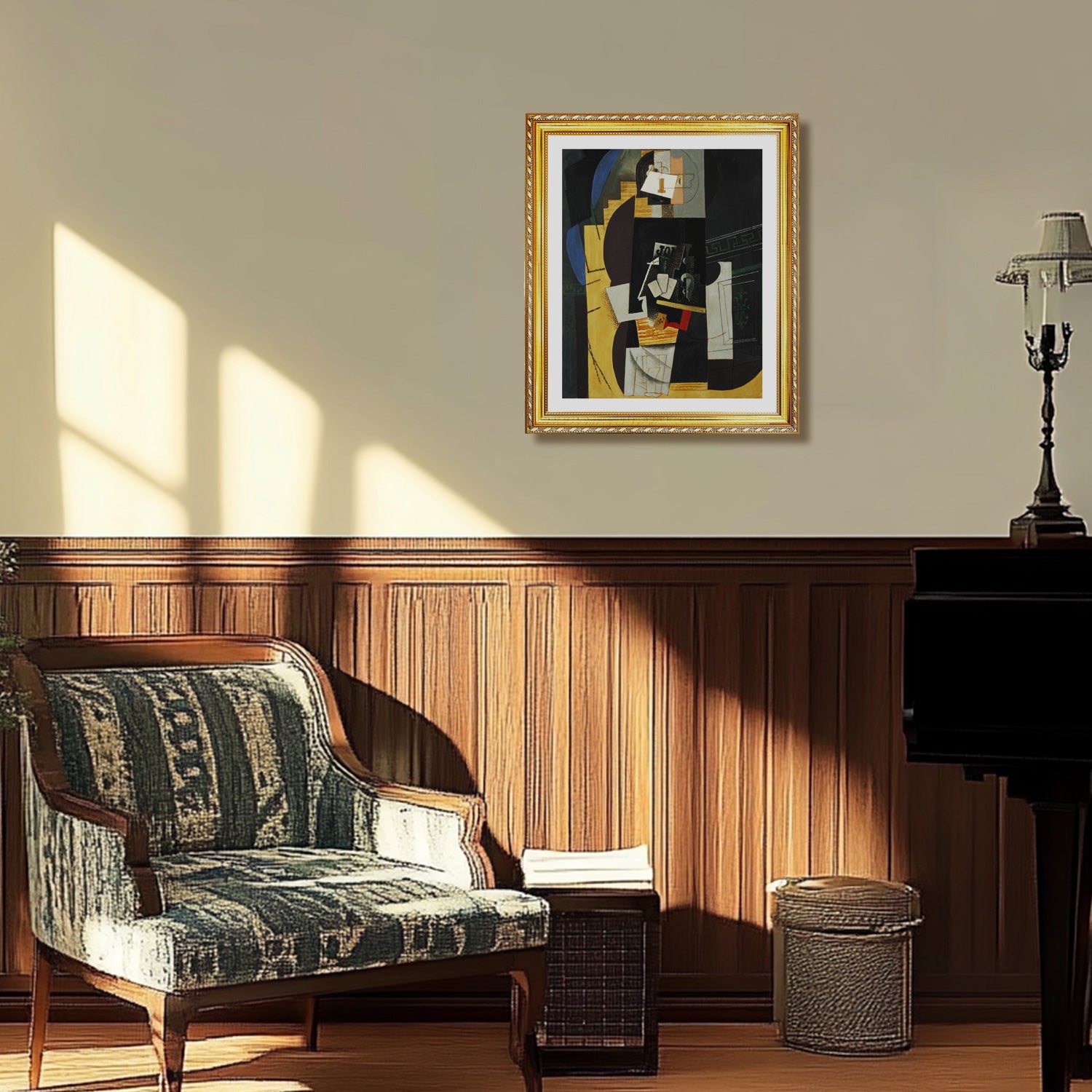 Pablo Picasso Wall Art Card Player Poster Framed Art