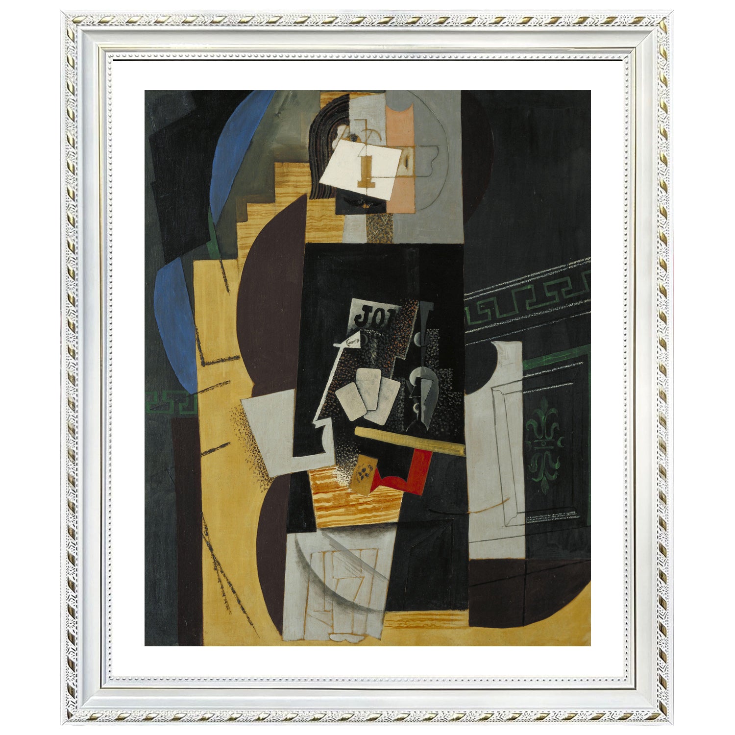 Pablo Picasso Wall Art Card Player Poster Framed Art