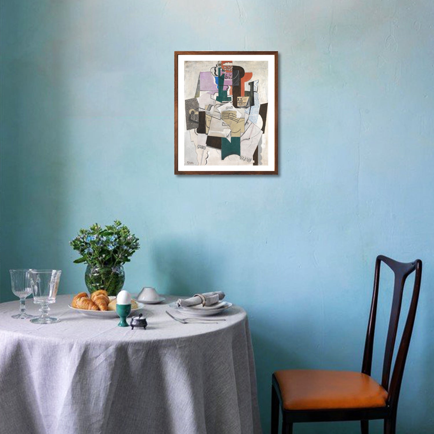 Pablo Picasso Wall Art Fruit Dish Bottle and Violin Poster Framed Art