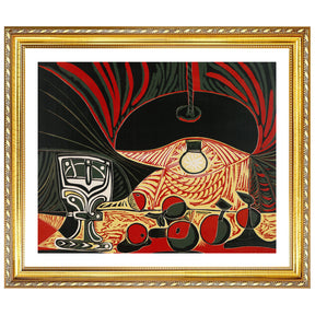 Pablo Picasso Wall Art Still Life With Glass Under the Lamp Poster Framed Art