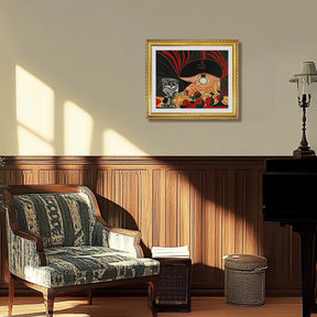 Pablo Picasso Wall Art Still Life With Glass Under the Lamp Poster Framed Art