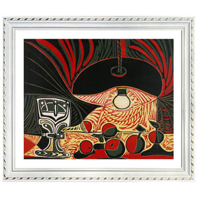 Pablo Picasso Wall Art Still Life With Glass Under the Lamp Poster Framed Art
