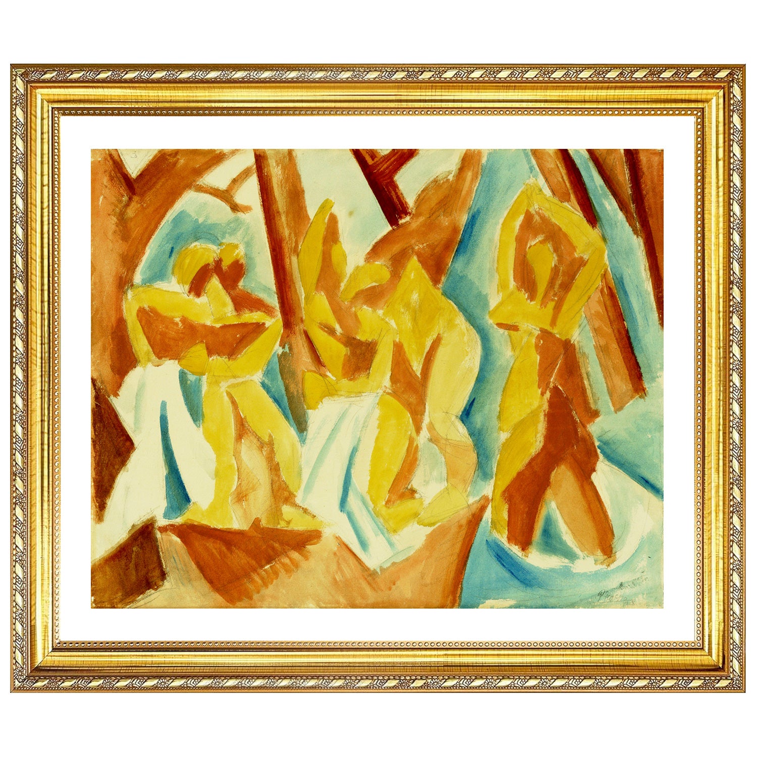 Pablo Picasso Wall Art Bathers In A Forest Poster Framed Art
