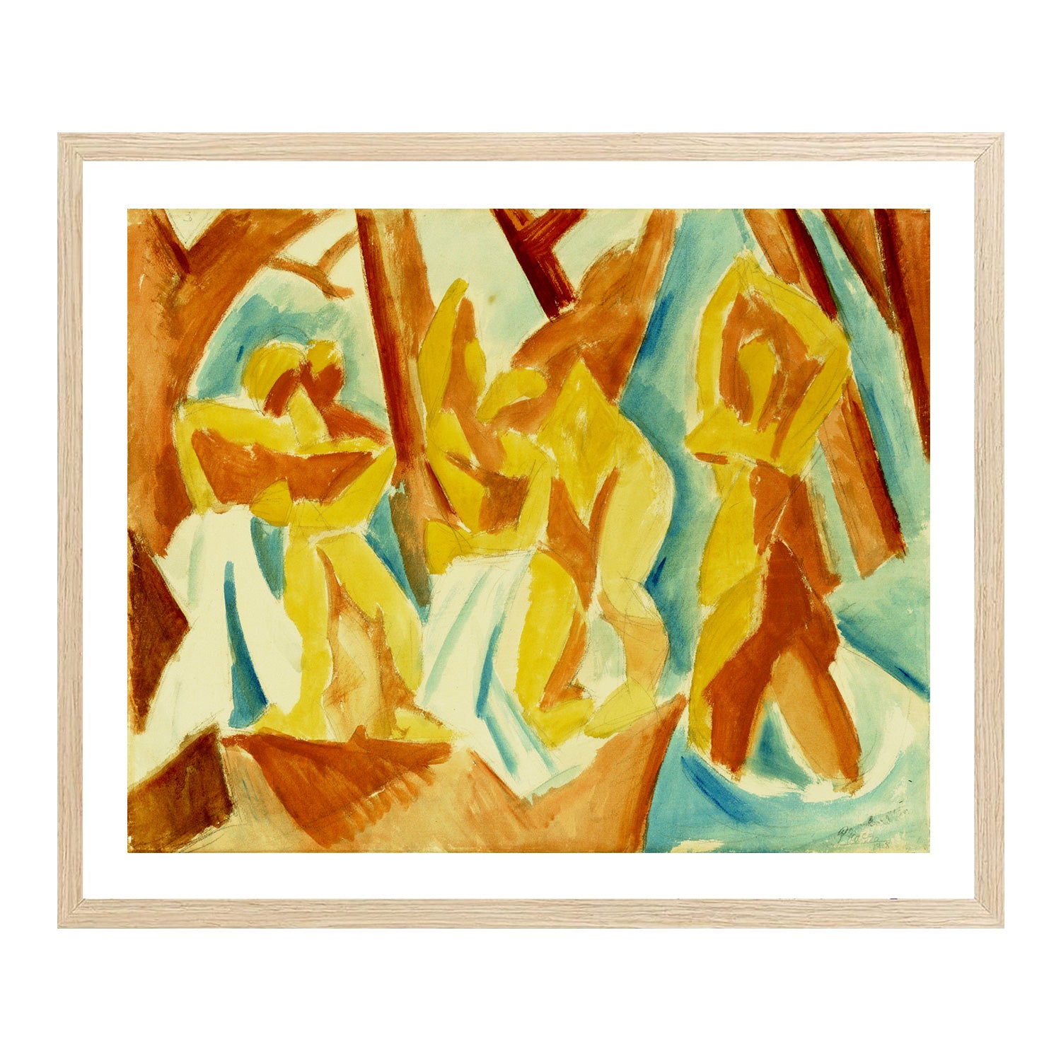 Pablo Picasso Wall Art Bathers In A Forest Poster Framed Art