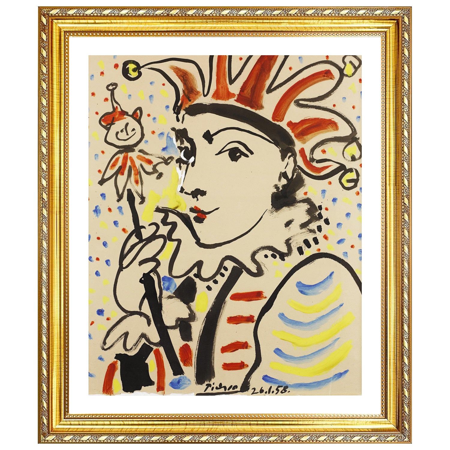 Pablo Picasso Wall Art Flute Player Poster Framed Art