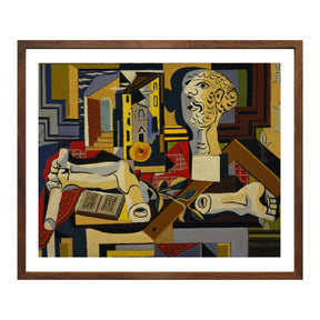 Pablo Picasso Wall Art Studio with Plaster Head Poster Framed Art