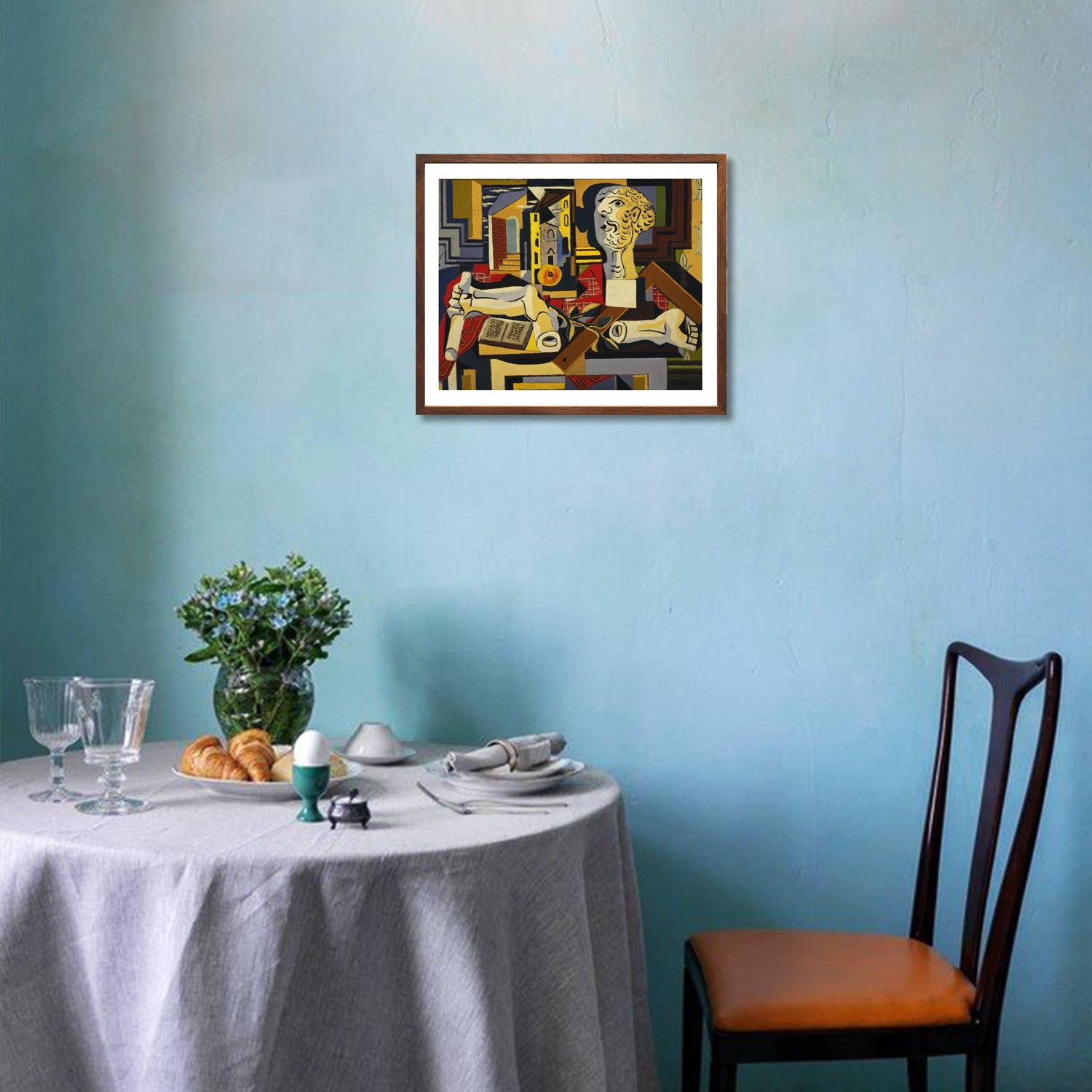 Pablo Picasso Wall Art Studio with Plaster Head Poster Framed Art