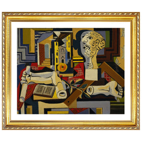 Pablo Picasso Wall Art Studio with Plaster Head Poster Framed Art